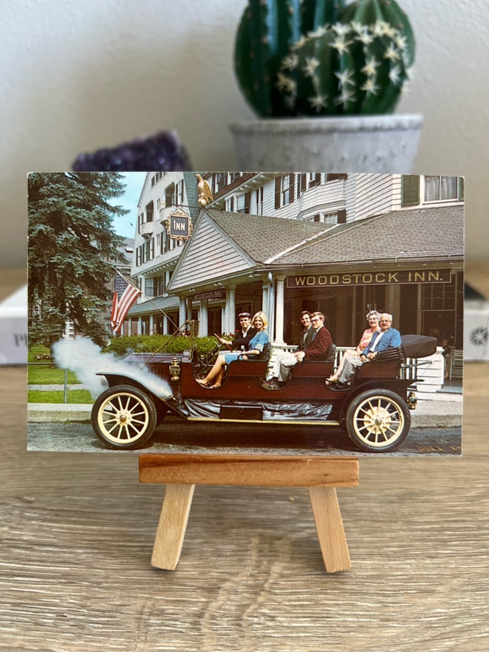 Vintage Postcard 1911 Stanley Steamer Woodstock Inn Vermont Steam Car VT Unused